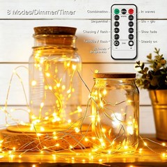 4 Pack 280Ft 800 LED Fairy Lights Battery Operated with Remote & Timer, Silve…