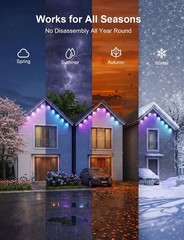 APPECK 50ft Track Kit for Permanent Outdoor Lights Pro C5106 13pc Black Aluminum