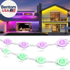 200Ft Permanent Outdoor Lights for House, 2025 Smart RGB LED outside Lights with