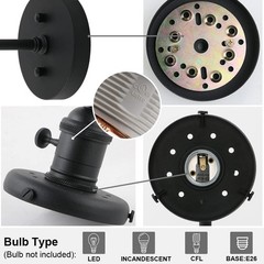 Phansthy Black Wall Sconce Light Industrial Wall Lamp 5.9 Inches Glass Canopy