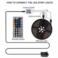 16.4FT Led Strip Lights RGB Led Room Lights 5050 SMD Tape Lights Color Changing
