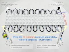 100PCS AC 110V 1.5W LED Module Light 6500K White for Advertising Letter Signs