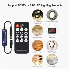 BTF-LIGHTING Mini RF Dimmer Controller 14 Keys for FCOB 3014 5630 5730 3528 S…