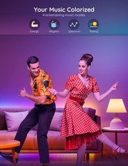Govee 32.8ft RGBIC LED Strip Lights Smart App Control Light for Bedroom