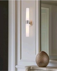 Kira Home Duo 21″ Modern Wall Sconce with Frosted Opal Glass Shades for Bathr OB