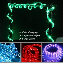 Art Deco 16.4ft LED Rope Light – Waterproof, Flexible, 8 Color Modes for Events