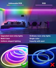 24V RGB IC LED Neon Rope Light Strip Waterproof In/Outdoor Commercial Home Decor