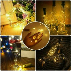 10 X Wine Bottle String Light 20 LED Stopper Cork Shaped Night Decor Fairy Light