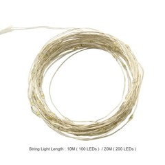 100/200 LED Solar Fairy String Light Copper Wire Outdoor Waterproof Garden Decor