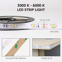 32.8 Ft. 600 LED Strip Light Bright LED Tape Strong 3M Adhesive for Decorations