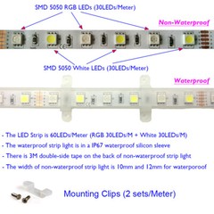 Off Car/Boat 12V Battery 6M 8M 15M 20M 30M RGBW LED Strip Light w/o Power Supply