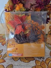 60 LED Maple Leaf Light Garland(2 pks 30) 9 ft. lit length 10 ft. total length