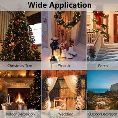 HoliDecor Christmas Lights – Battery Operated String 1 Pack, Warm White