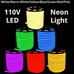 110V LED Flex Neon Rope Lights Strip Party Bar Garden DIY Sign Decor Outdoor USA