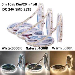 DC24V LED Strip SMD 2835 5m 10m 15m 20m/Roll 120LEDs/m Flexible Rope Ribbon Tape