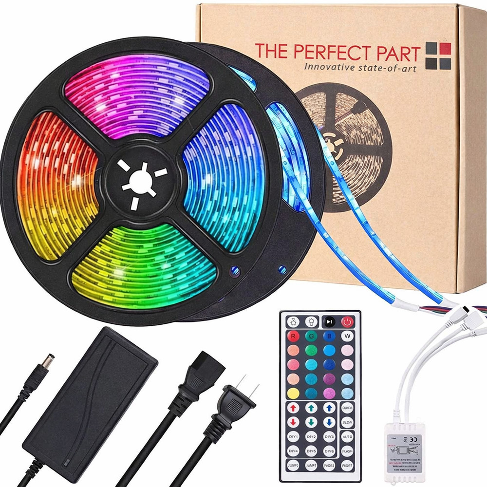 32FT LED Strip Lights Remote Control Bedroom Waterproof for Indoor Outdoor Use