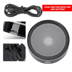 7 LED Colorful Round 3D Lasers LED Light Up Stand Lamp Base Display Home Decor