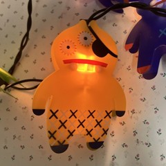 2007 Whimsical Colorful Character String Lights Kids Home Decor 20 Lights Works
