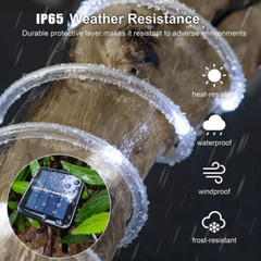 Solar Rope Lights Outdoor Tube Fairy String Lights Waterproof Garden Patio Decor