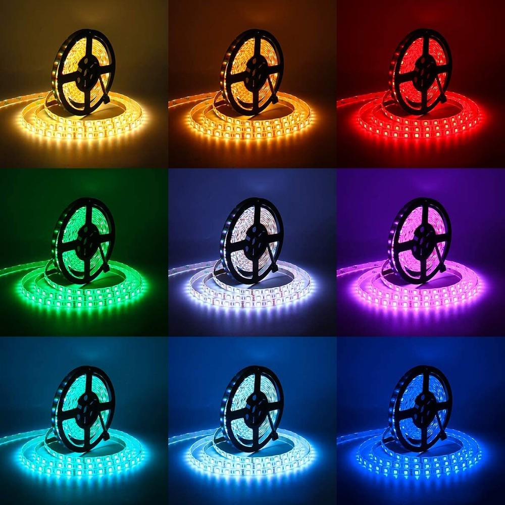 5M/10M Red/Blue/Green/RGB/RGBW 3528/5050 SMD LED Strip Light Tape Remote Adapter