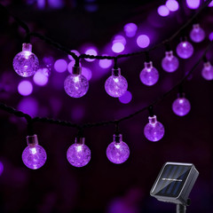 Solar String Lights Outdoor Waterproof IP65 9.3 Feet Patio Lights with 20 LED Cr