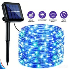 Waterproof Fairy Solar Lights Outdoor String 100-300LED Yard 8-Lighting RGB