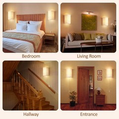 OCATO Plug in Wall Sconces Set of Two: Wall Light Wall Lamp with On/Off Switc…