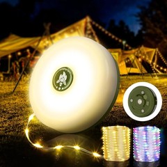 2Pack 4IN1 Portable Camping String USB Lights Rechargeable waterproof Tent Lamps
