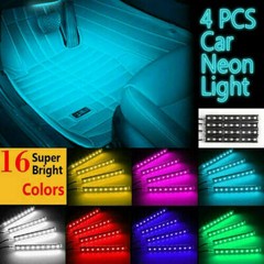 4×9 4×12 LED Car Interior Decor Neon Atmosphere Light Strip With Music Control
