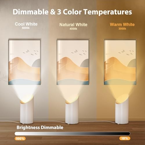 BRIGHTOWN FLOOR CAN LIGHTS – 2 PACK LED UPLIGHT LAMP SPOTLIGHTS WITH – WHITE