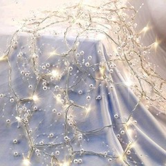 Christmas Decorations 13FT Pearl Garland String Lights 40LED Festive Lighted …