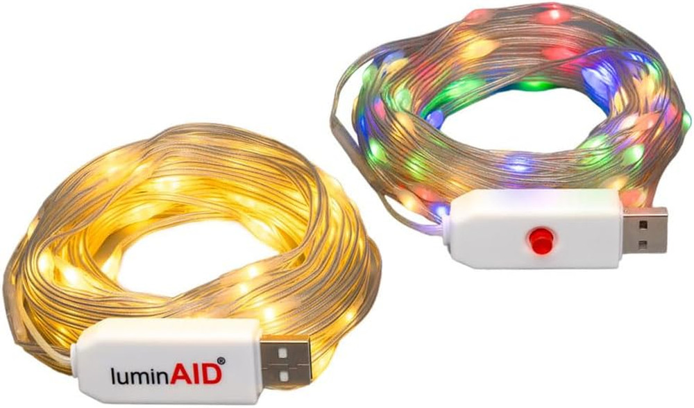 LED String Lights – 2-Pack of 32Ft USB Lights with 100 LED Bulbs per Strand – Wa