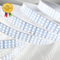 16.4Ft Super Bright Triple Row LED Strip Lights Daylight White 6000K DC12V 1800L