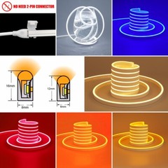 110V Flexible LED Neon Rope Lights Waterproof Strip Light for In/Outdoor Home