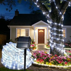 Solar Tube Rope Lights Outdoor Garden Waterproof String Light Lamp 100 LED 32FT