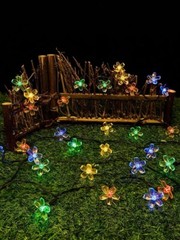 Solar String Flower Lights Outdoor Waterproof Fairy Light Decorations for Garden