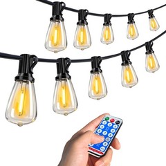 60FT 100FT Solar String Lights Outdoor Waterproof Patio with Remote Control ST38
