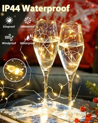4 Pack 60 LED Fairy Lights Battery Operated with Timer, 20 FT String Lights