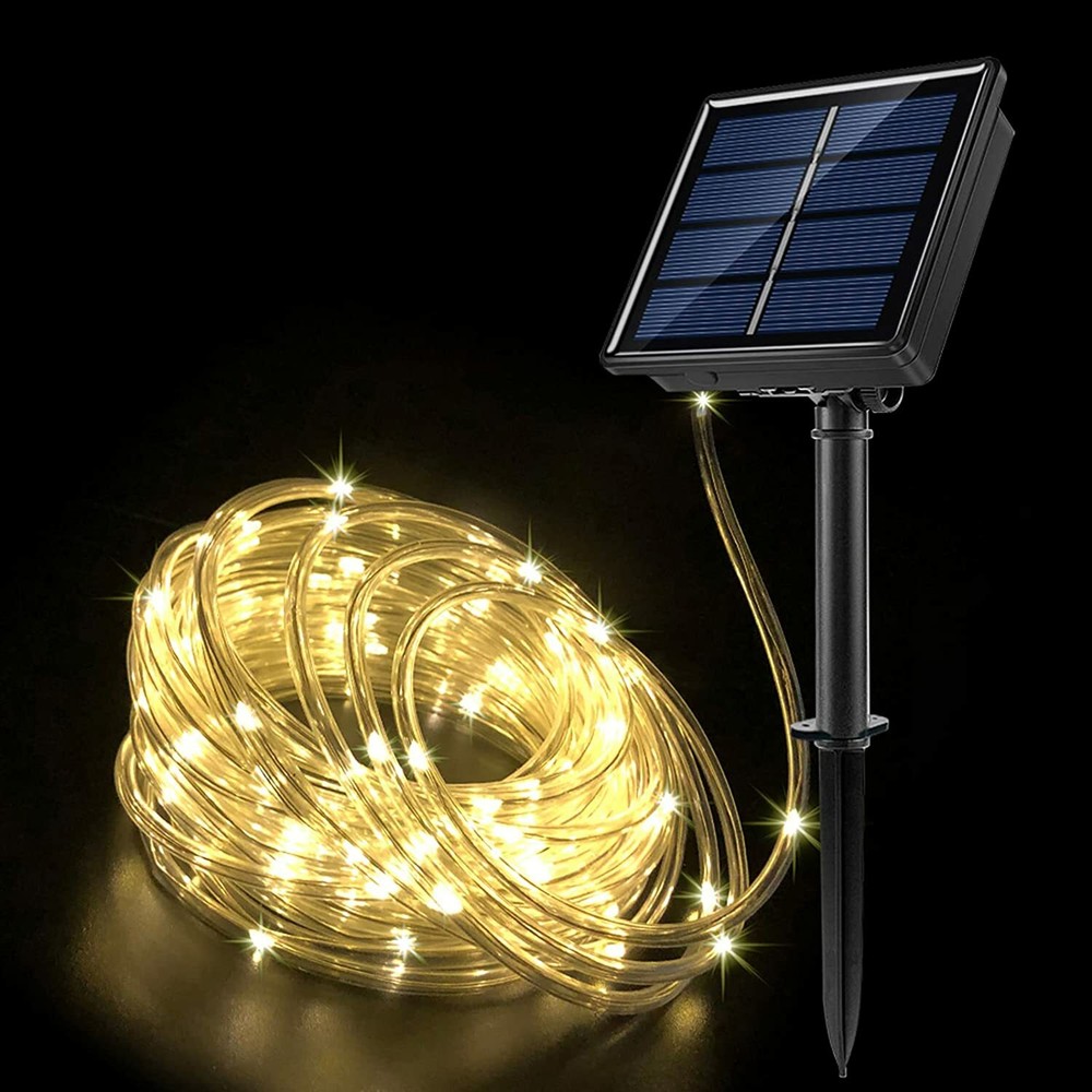 Solar Rope Lights Outdoor Waterproof LED 33ft 100LEd For Garden Yard Fence Parts