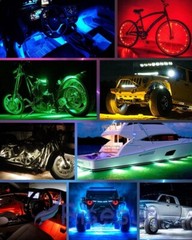 6PCS 12V 12″ 1FT Waterproof LED Strip Light For Motors Car Truck Boat Flexible