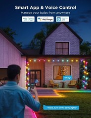 Smart Outdoor String Lights 2, 144ft Outdoor Lights with Dimmable Warm White …