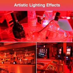 EvaStary LED Red Light Bulb 60W Equivalent, A19 LED E26 Base Red Color Light