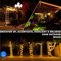 Warm White Rope Light 10 25 50 100 150 200 300FT Connectable Indoor Outdoor Xmas