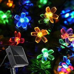 50LED Solar String Light Outdoor Waterproof Flower Fairy Lights for Garden Fence