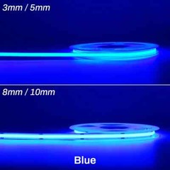 12V 24V RA90 Flexible High Bright Tape LED COB Strip 3mm 5mm 8mm 10mm Light Bar