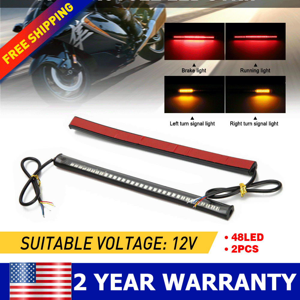 Waterproof 8” 12V Motorcycle LED Strip Underbody Light For Motorcycle ATVs UTVs