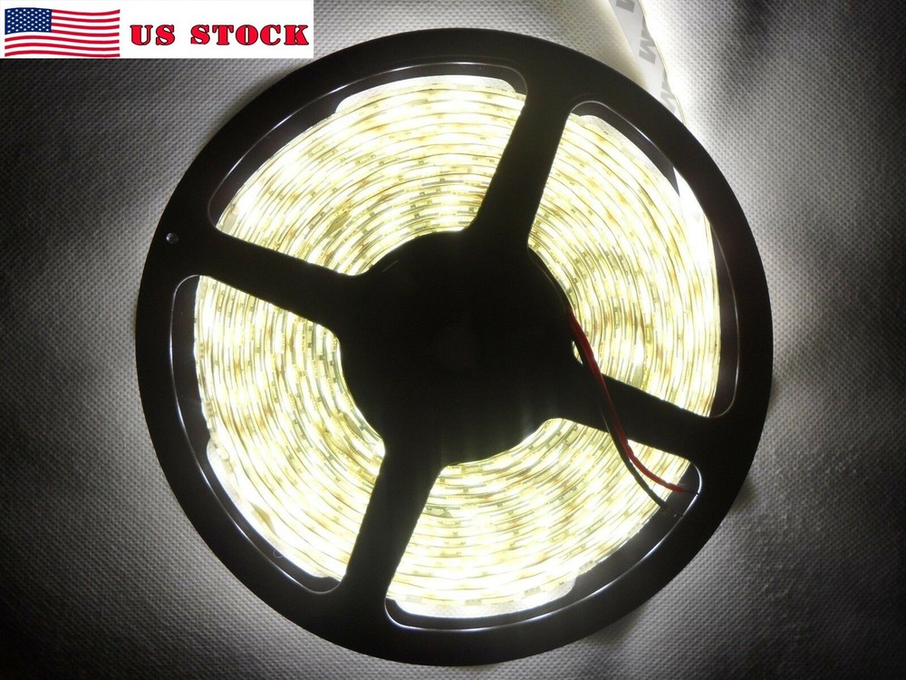 16.4ft Netural White 4000K SMD Waterproof IP65Flexible Strip Light 12V 300 LEDs