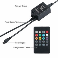 Car RGB 48 LED Light Strip Interior Atmosphere Neon Lamp Remote Control for Car