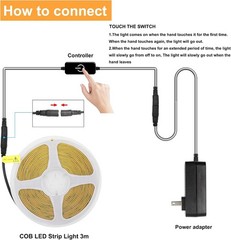 Super Bright Warm White COB LED Strip – Kitchen Illumination