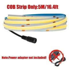 COB LED Strip Lights Flexible Tape Lights Home DIY Lighting Cold White 8mm Wide